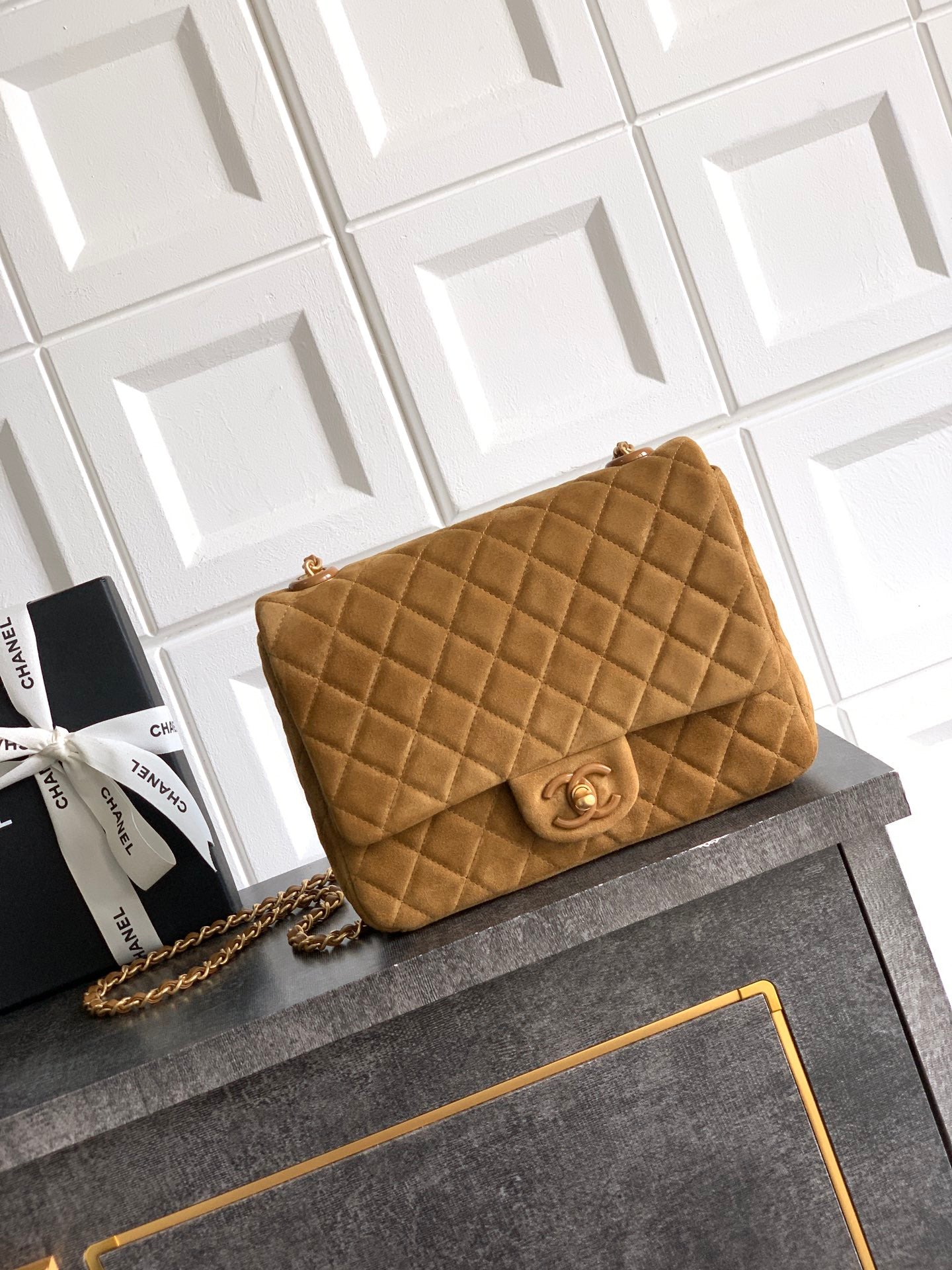 Chanel Brown 26C – Matte &amp; Suede Leather Classic Flap Bag