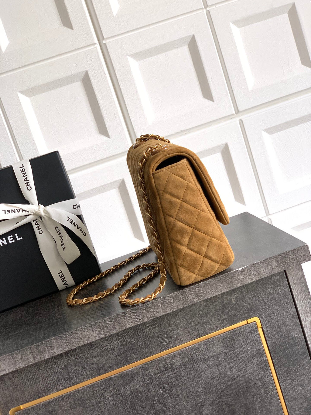 Chanel Kahverengi 26C – Mat & Süet Deri Klasik Kapaklı Çanta