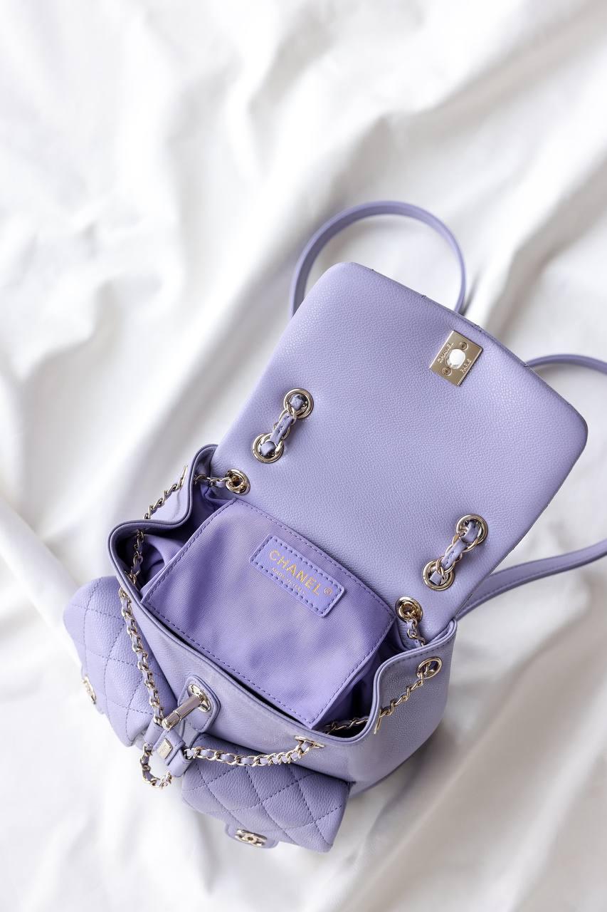 Chanel Matrasse Caviar S Zincirli Sırt Çantası Açık Mor - Glimmer of Luxury