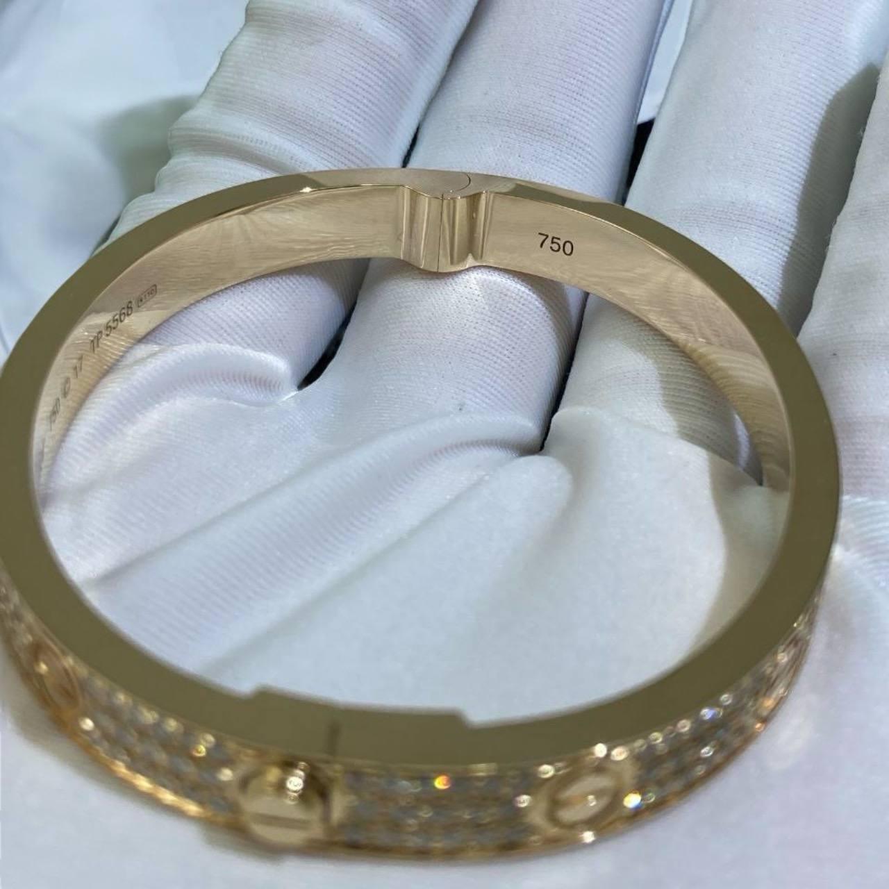 Cartier Love Pırlanta Bileklik, Beden 17 - Glimmer of Luxury