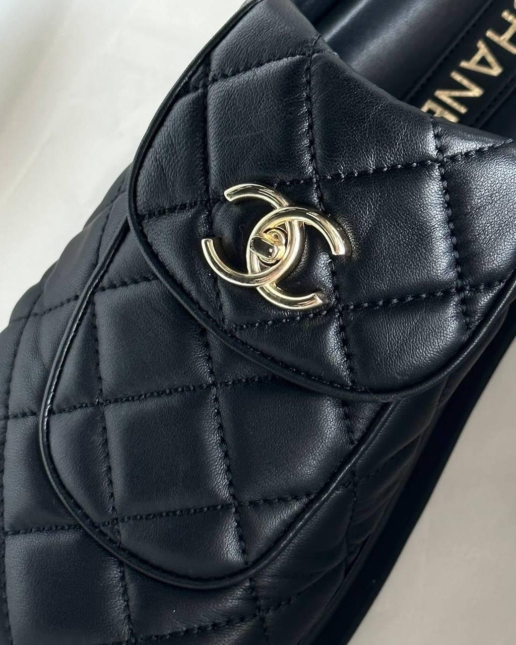 Chanel CC Kapitone Deri Terlik - Glimmer of Luxury