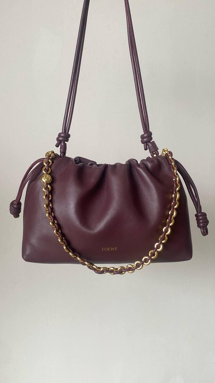 Loewe Mini Flamenco Bordo Kadın Deri Çanta - Glimmer of Luxury