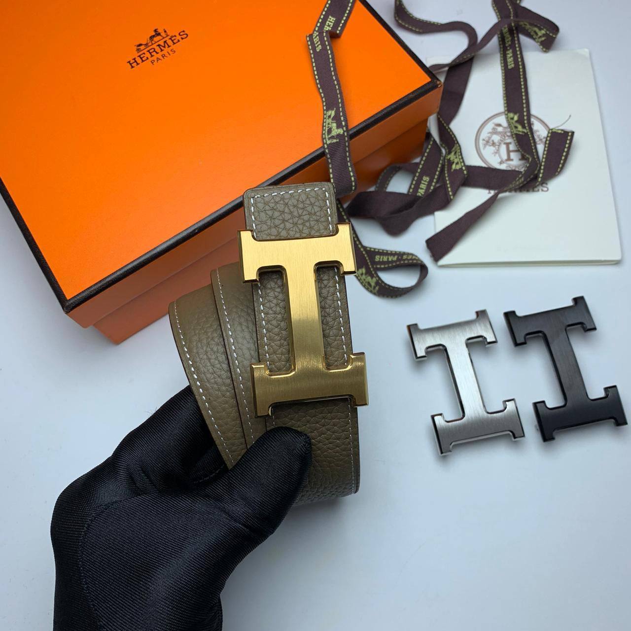 Hermes Çift Taraflı Deri Bel Kemeri - Glimmer of Luxury