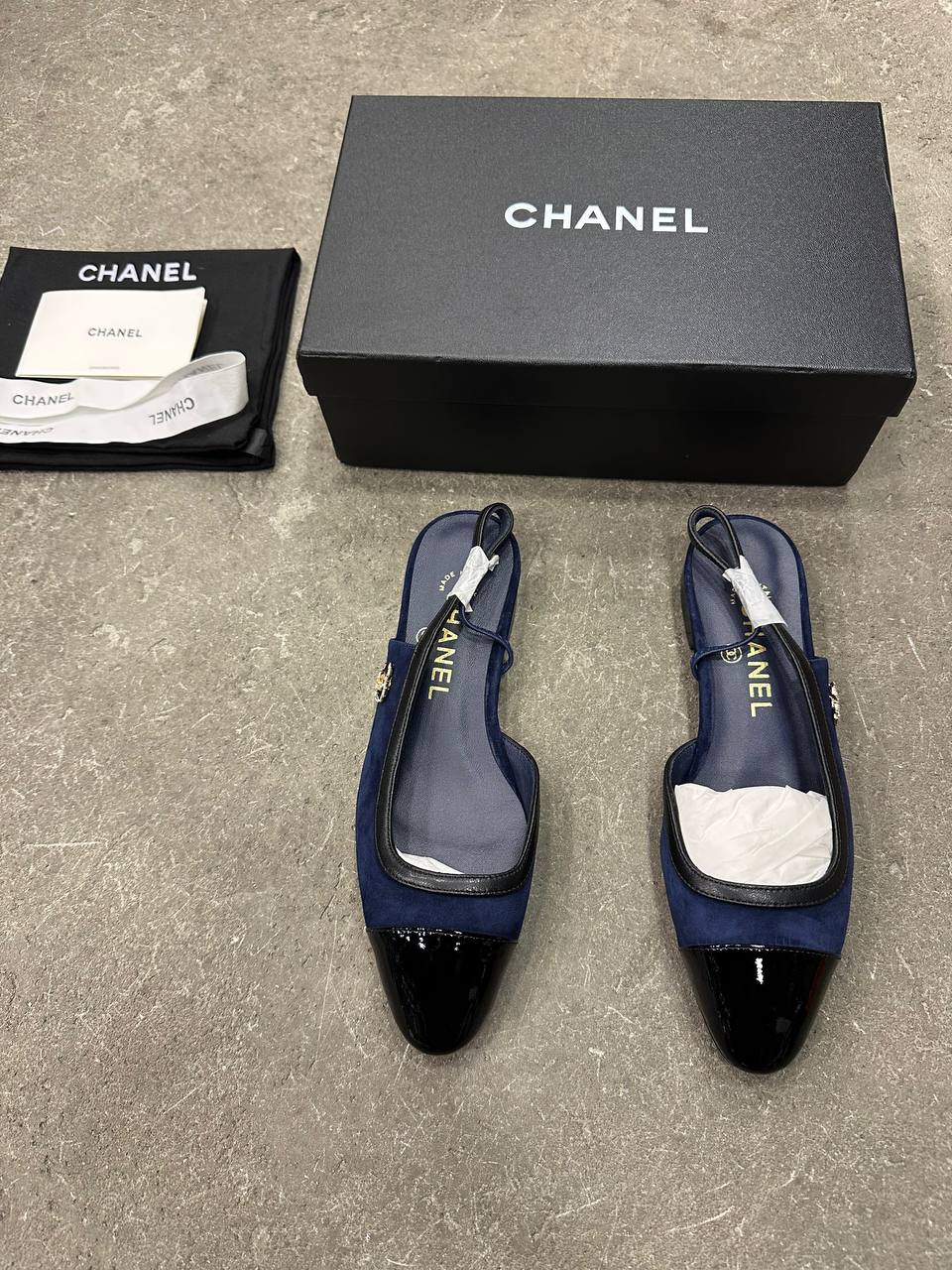 Chanel Elastik Ayak Bileği Kayışı Arkası Açık Ayakkabı - Glimmer of Luxury