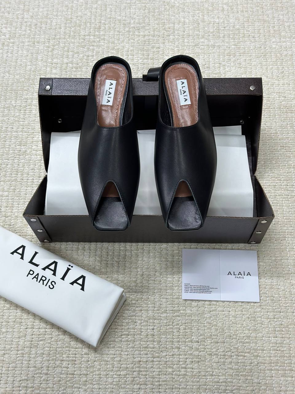 Alaia Spika Flat Calfskin Shoes