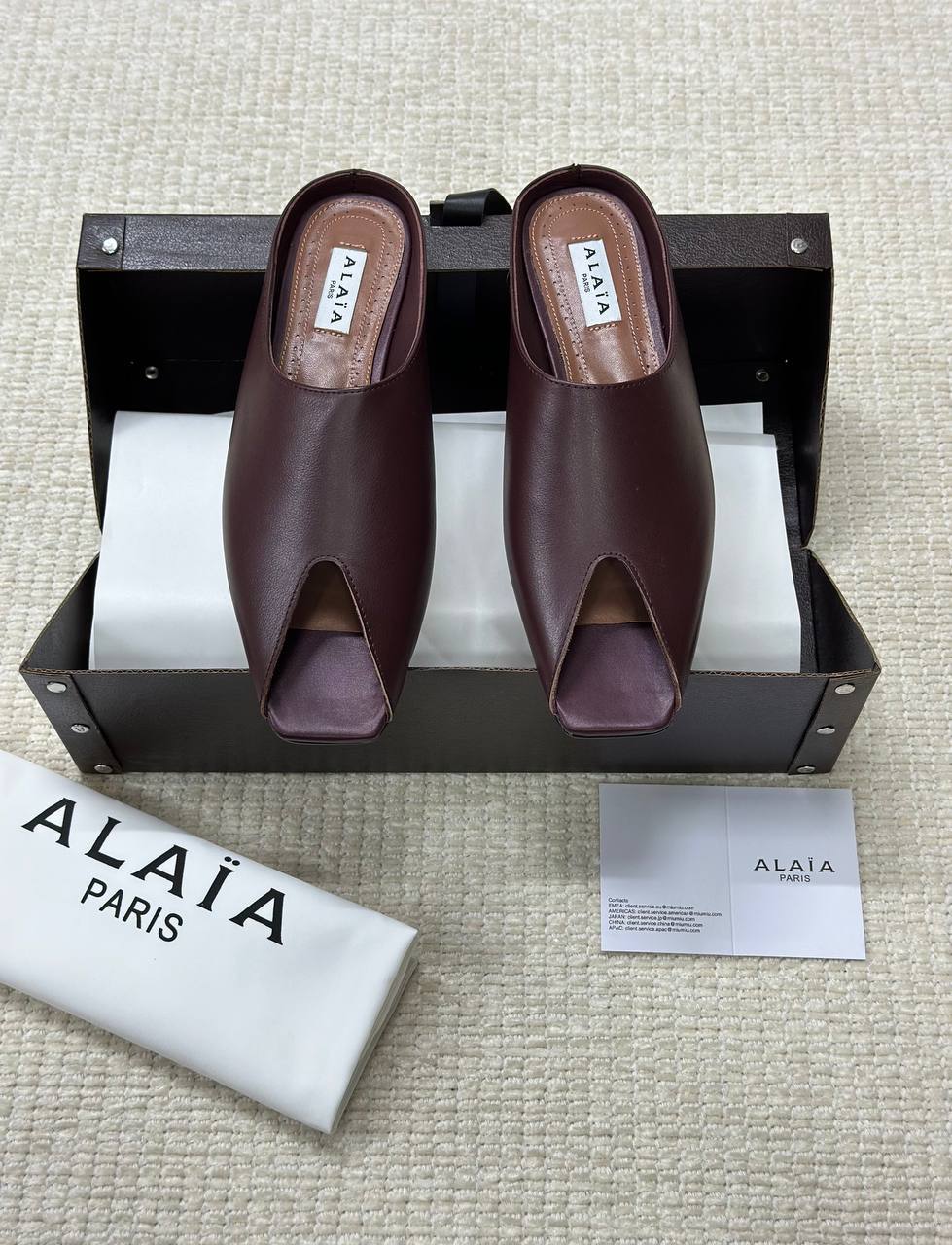 Alaia Spika Flat Calfskin Shoes