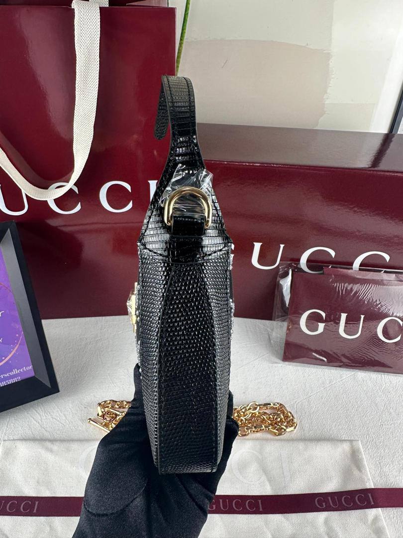 Gucci Jackie 1961 Crystal GG Lizard Mini Bag