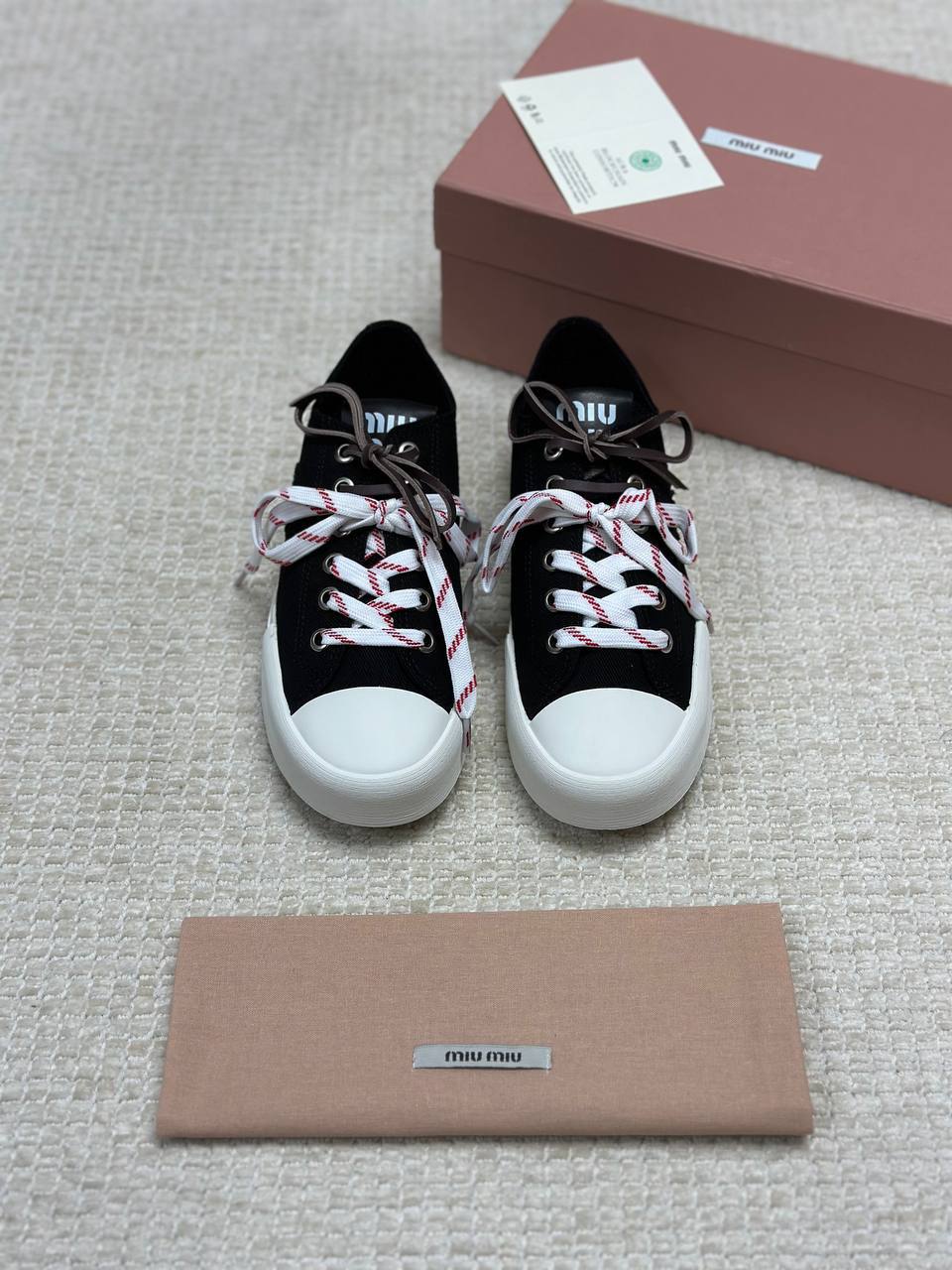 Miu Miu Washed Denim Sneakers