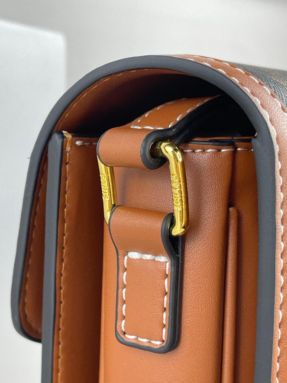 CELINE Kanvas ve Dana Derisinden Klasik Triomphe Çanta - Glimmer of Luxury