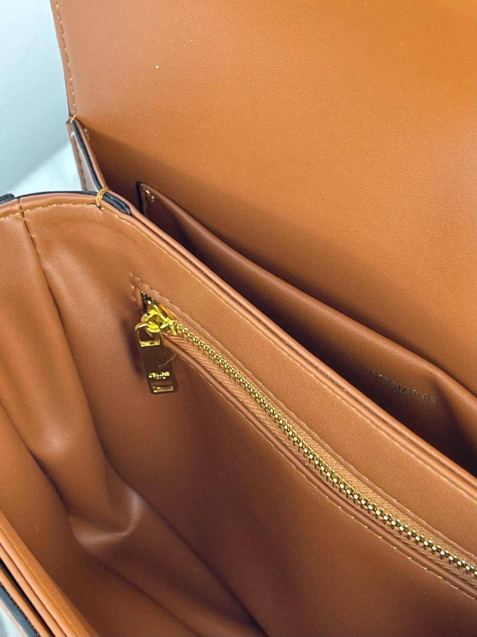 CELINE Kanvas ve Dana Derisinden Klasik Triomphe Çanta - Glimmer of Luxury