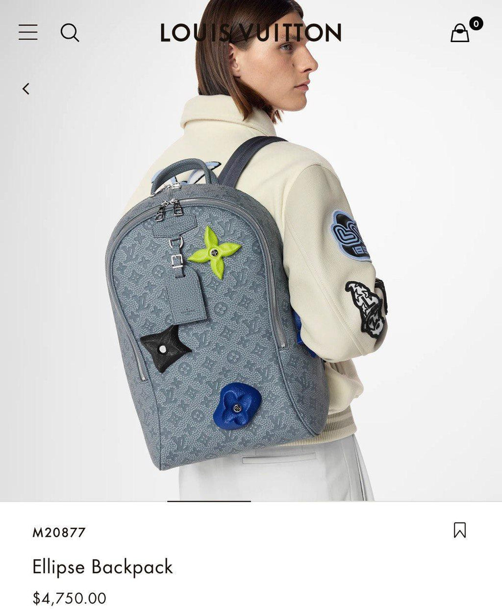 Louis Vuitton FW22 Gri Taurillon Monogram Tırmanma Elips Sırt Çantası - Glimmer of Luxury