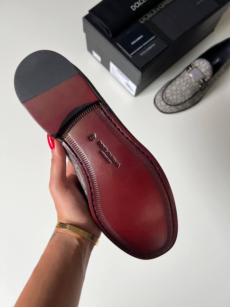 Dolce & Gabbana Logolu Jakarlı Mokasen Ayakkabı - Glimmer of Luxury