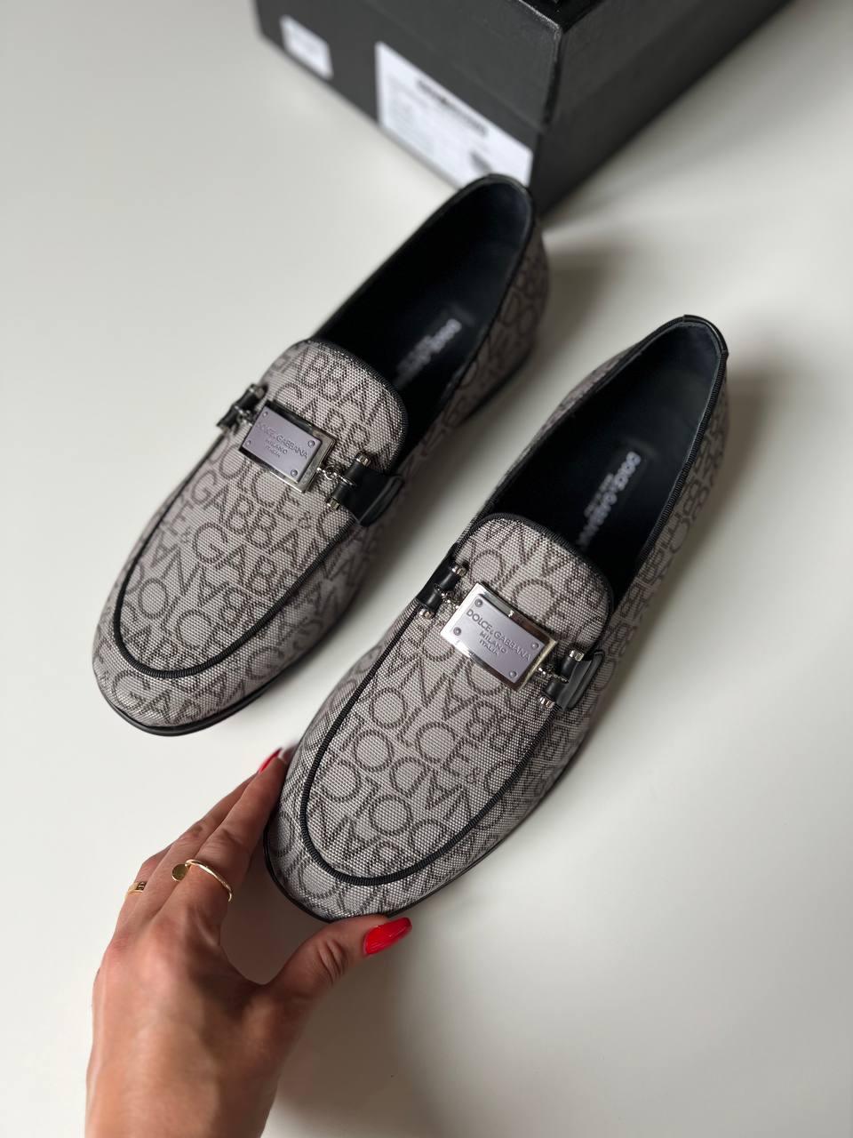 Dolce & Gabbana Logolu Jakarlı Mokasen Ayakkabı - Glimmer of Luxury