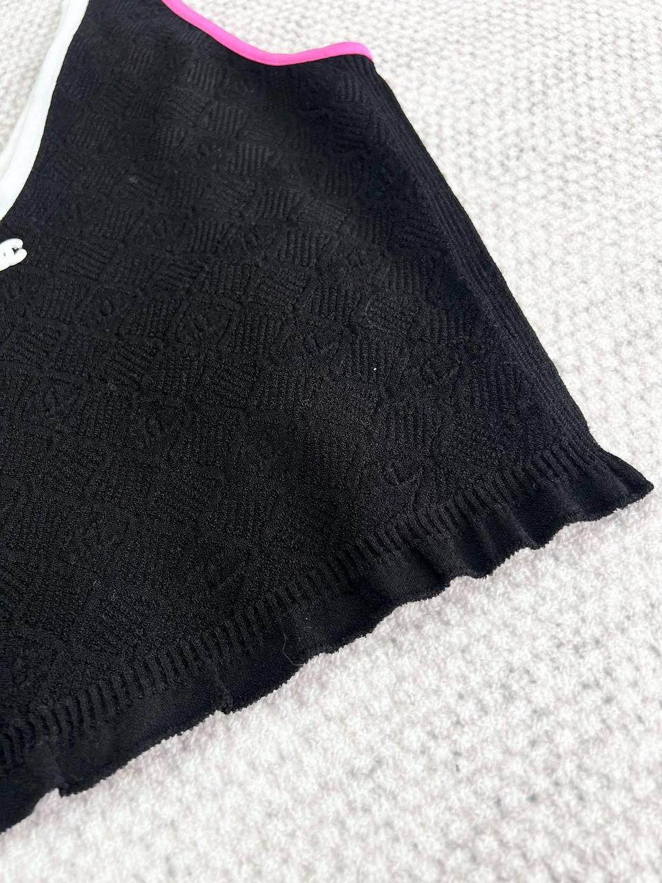 Chanel Çok Renkli V Yakalı Atlet - Glimmer of Luxury