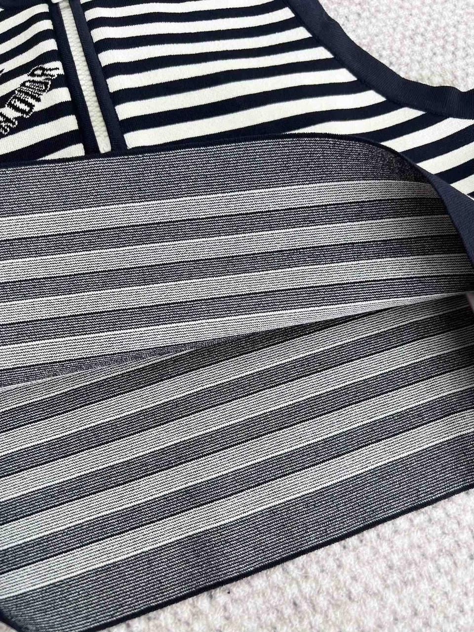 DIOR Çizgili Fermuarlı Kısa Üst - Glimmer of Luxury