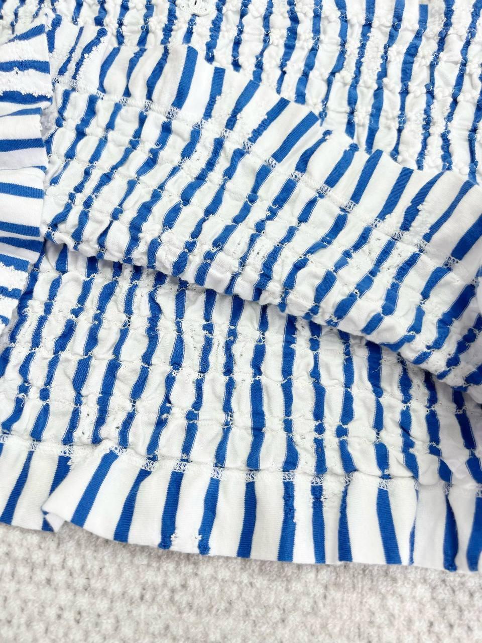 Chanel 24 Beyaz ve Açık Mavi Pamuklu Gömlek - Glimmer of Luxury