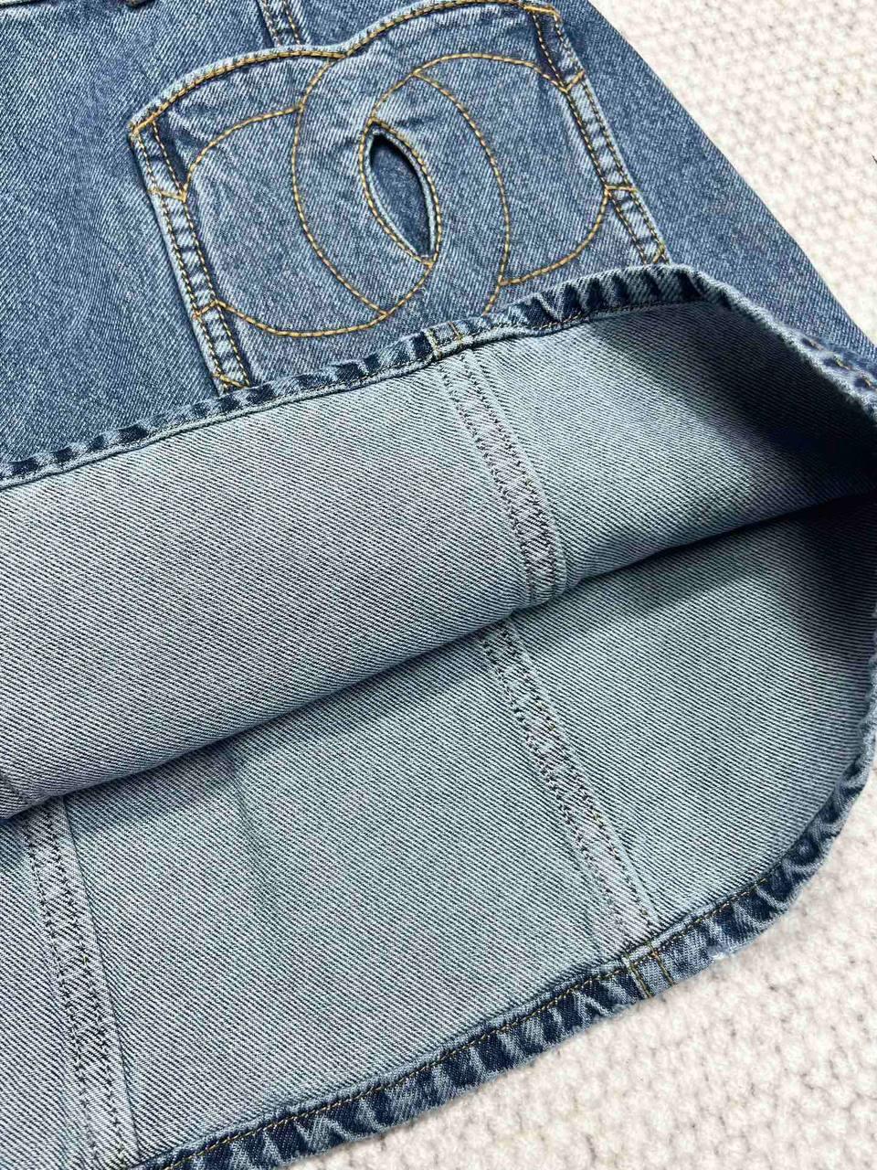 Chanel Logo Cepli Kot Mini Etek - Glimmer of Luxury