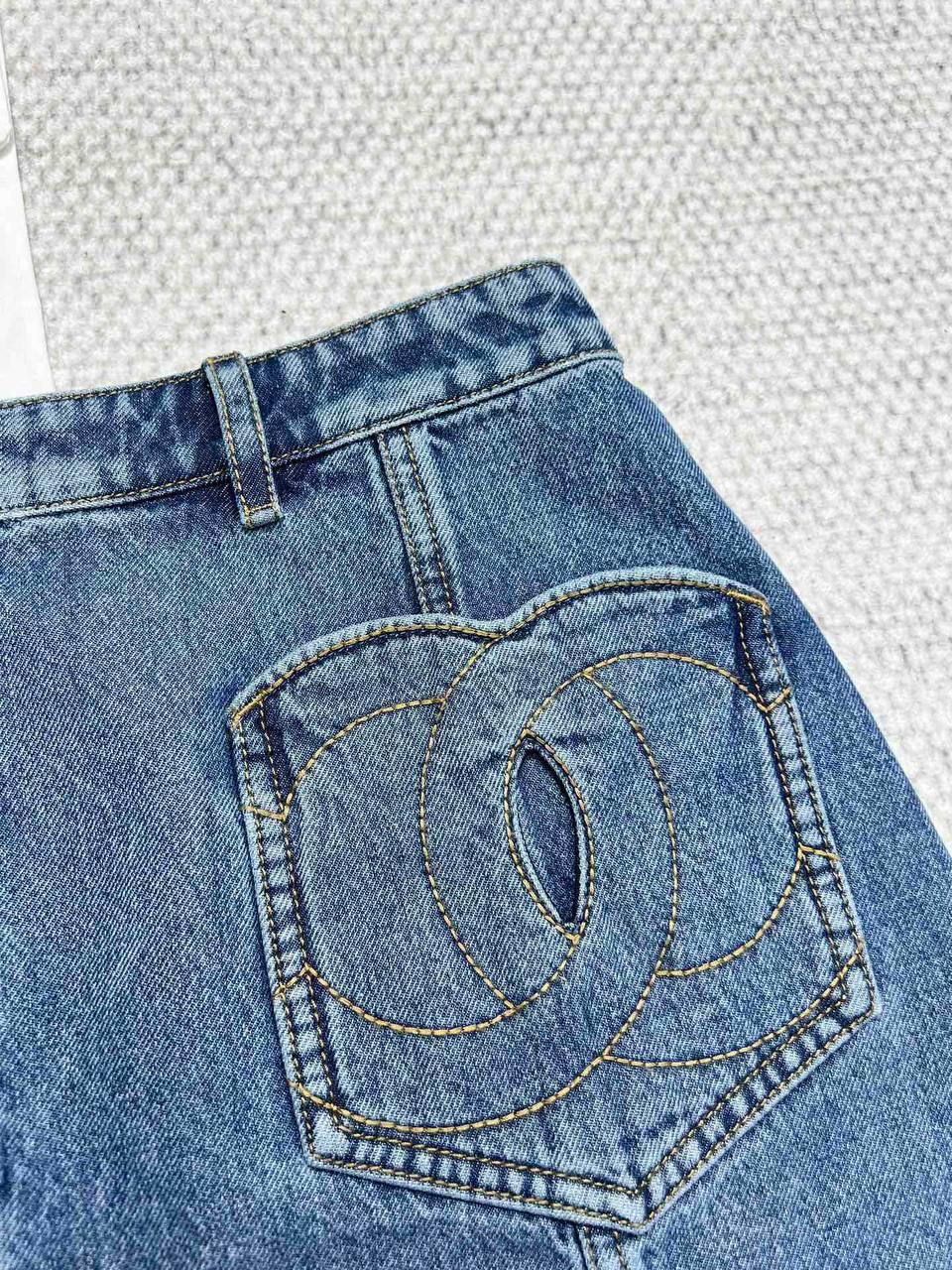 Chanel Logo Cepli Kot Mini Etek - Glimmer of Luxury