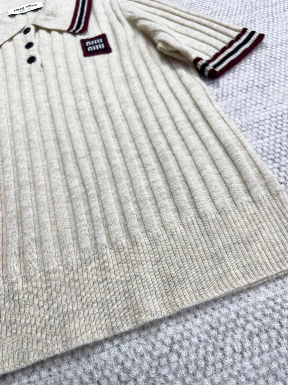 Miu Miu Kaşmir Örme Polo Gömlek - Glimmer of Luxury