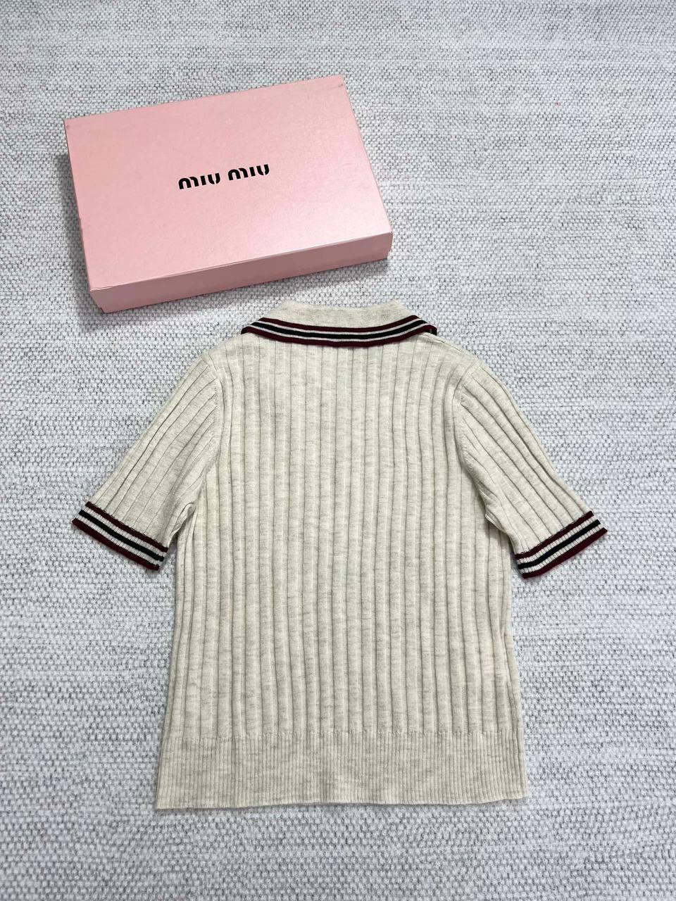 Miu Miu Kaşmir Örme Polo Gömlek - Glimmer of Luxury