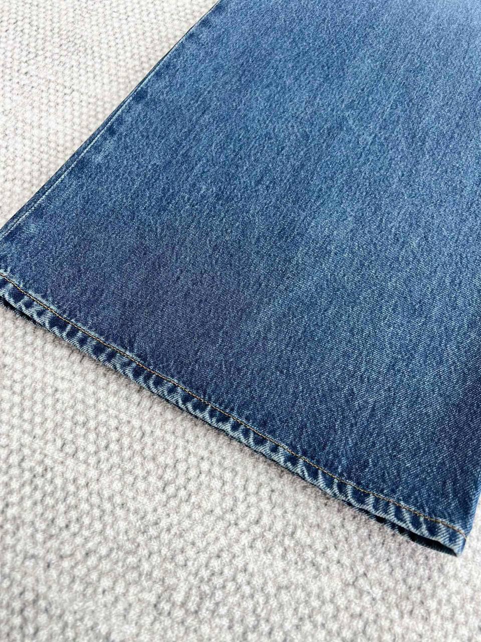 CHANEL Haute Couture 24P Dokuz Noktalı Denim Geniş Pantolon - Glimmer of Luxury