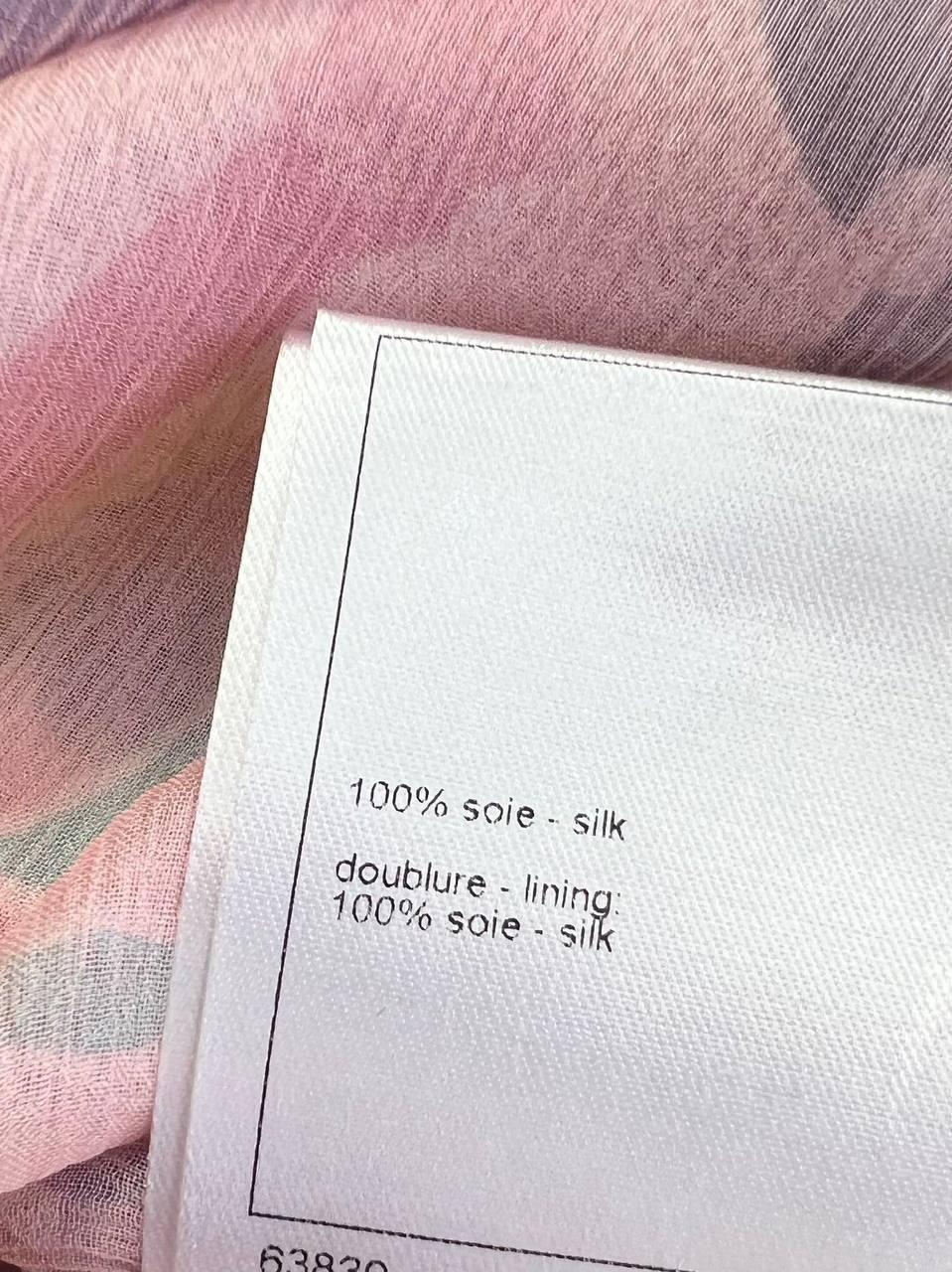 Chanel 2024 24C Cruise Çok Renkli İpek Uzun Kol Bluz Elbise Pembe - Glimmer of Luxury