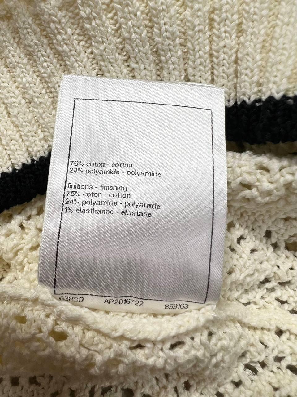 Chanel Beyaz Bisiklet Yaka Beyaz Uzun Kollu - Glimmer of Luxury