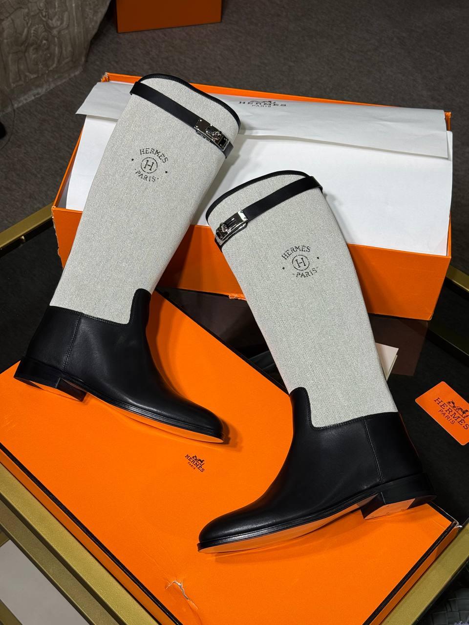 Hermès Kelly Diz Üstü Botlar PHW - Glimmer of Luxury