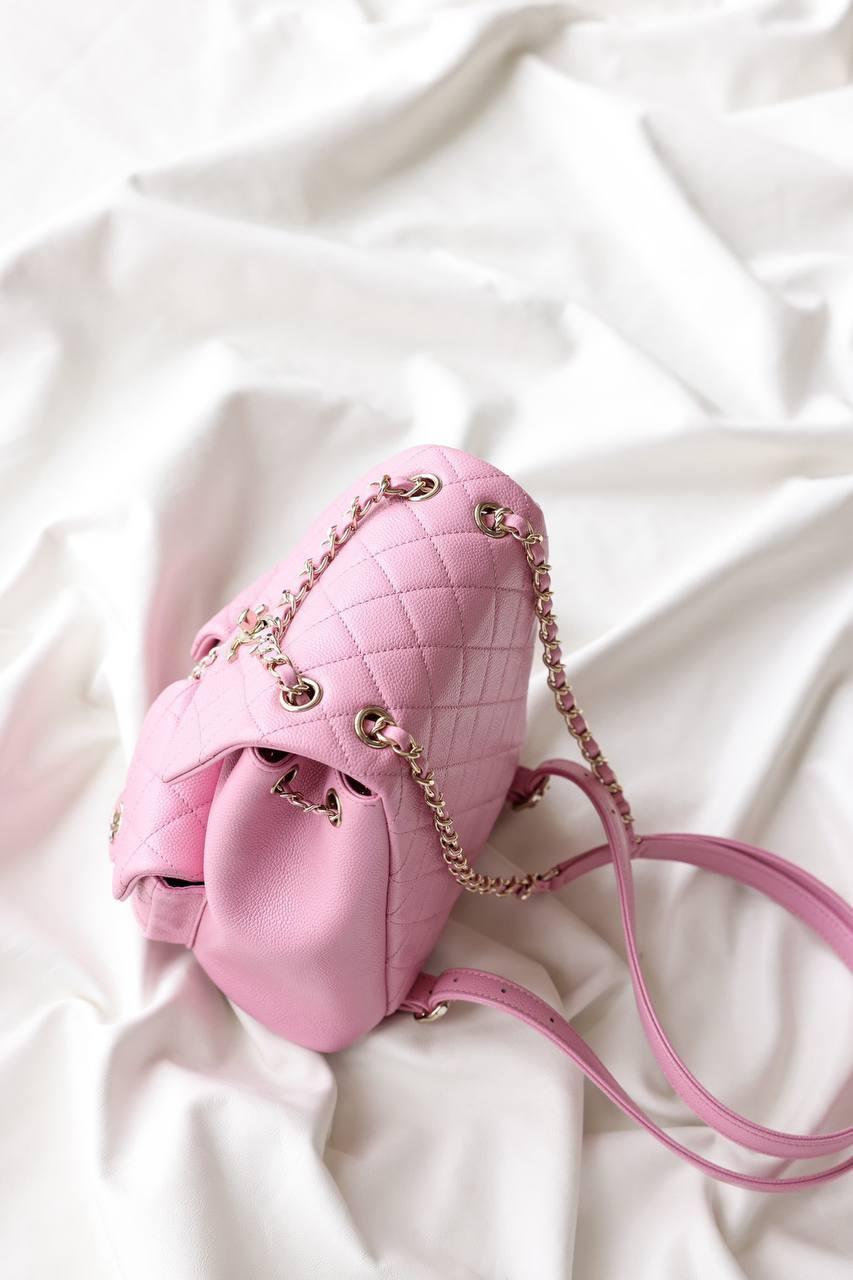 Chanel Matrasse Caviar S Zincirli Sırt Çantası Pembe G AS3787 - Glimmer of Luxury