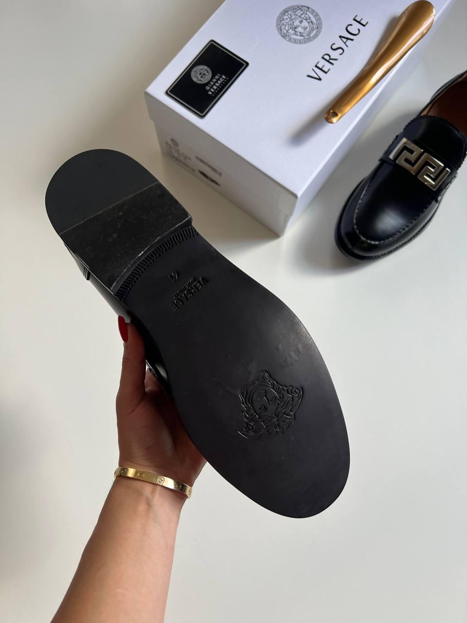 Versace Siyah Erkek Deri Loafer - Glimmer of Luxury