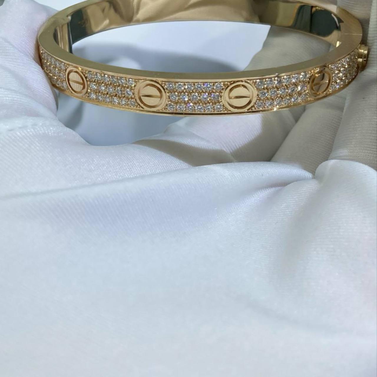 Cartier Love Pırlanta Bileklik, Beden 17 - Glimmer of Luxury