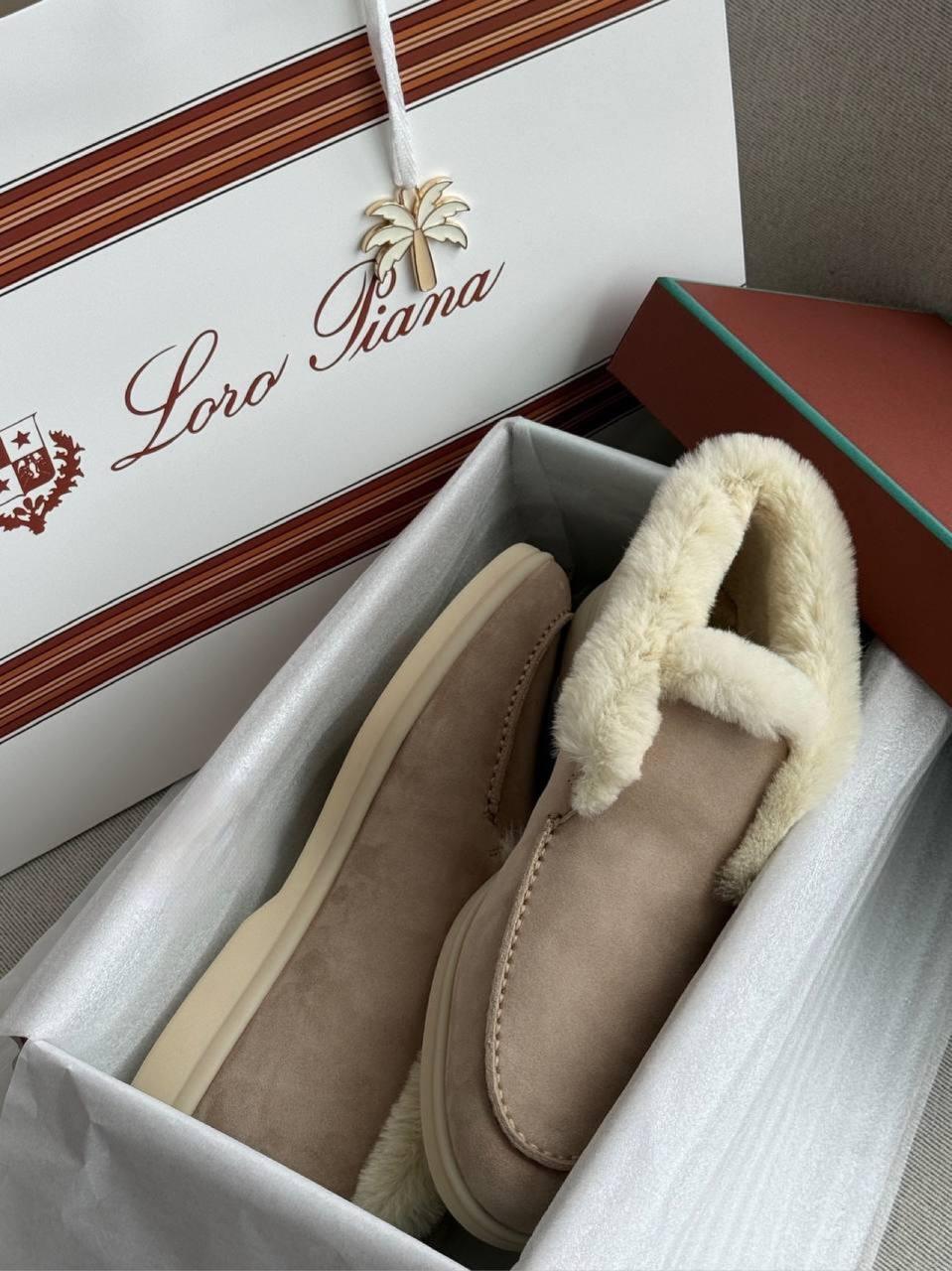 Loro Piana Süet Dana Derisi Açık Yürüyüş Bilekte Bot - Glimmer of Luxury