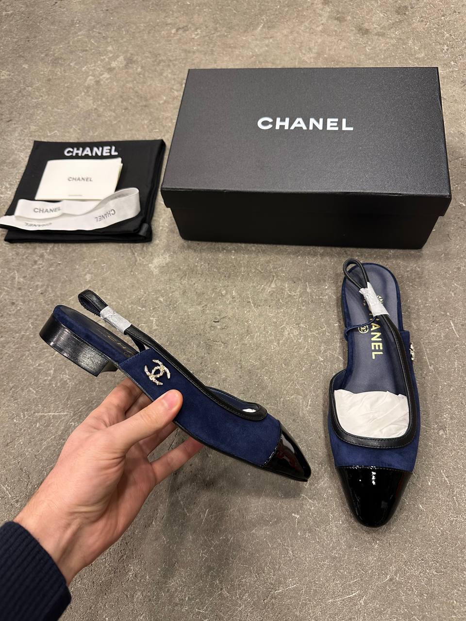 Chanel Elastik Ayak Bileği Kayışı Arkası Açık Ayakkabı - Glimmer of Luxury