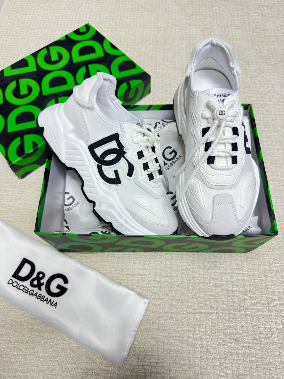Dolce Gabbana Mixed Material Daymaster Sneakers