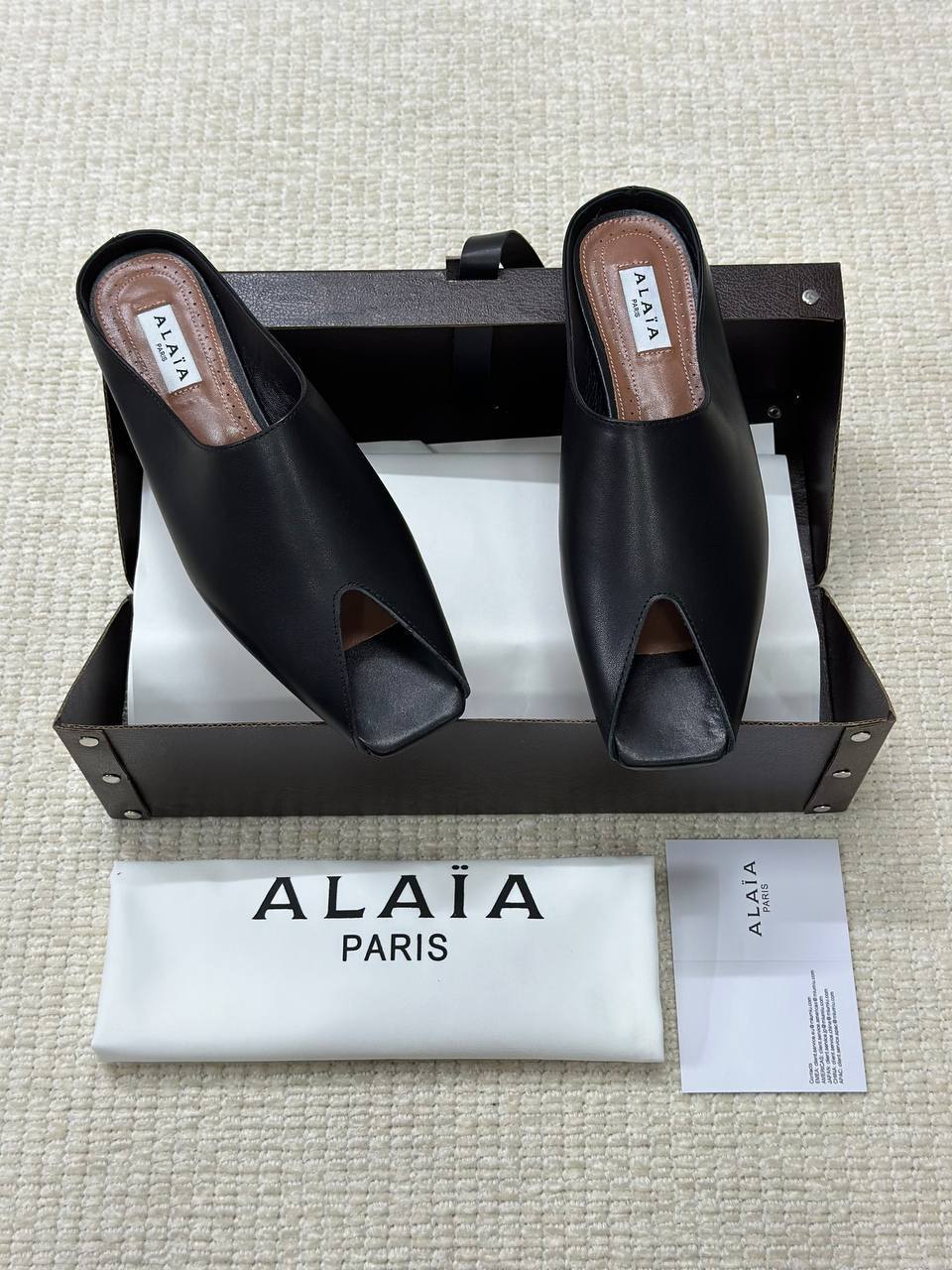 Alaia Spika Flat Calfskin Shoes