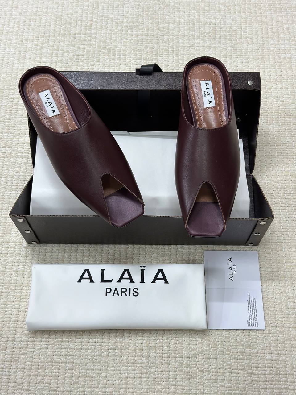 Alaia Spika Flat Calfskin Shoes