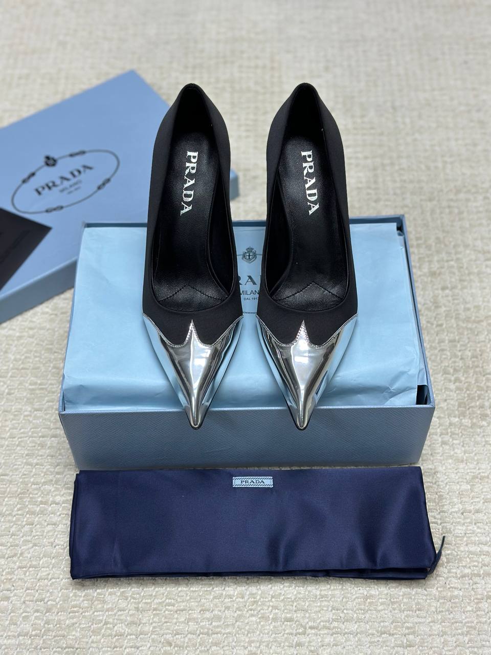 Prada Satin And Metallic