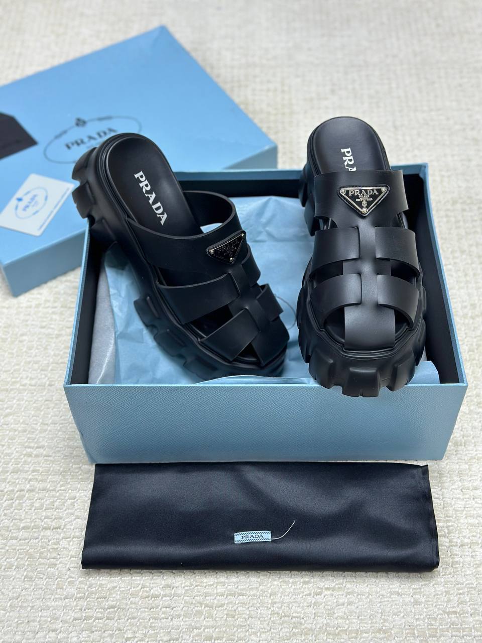 Prada Monolith Slippers