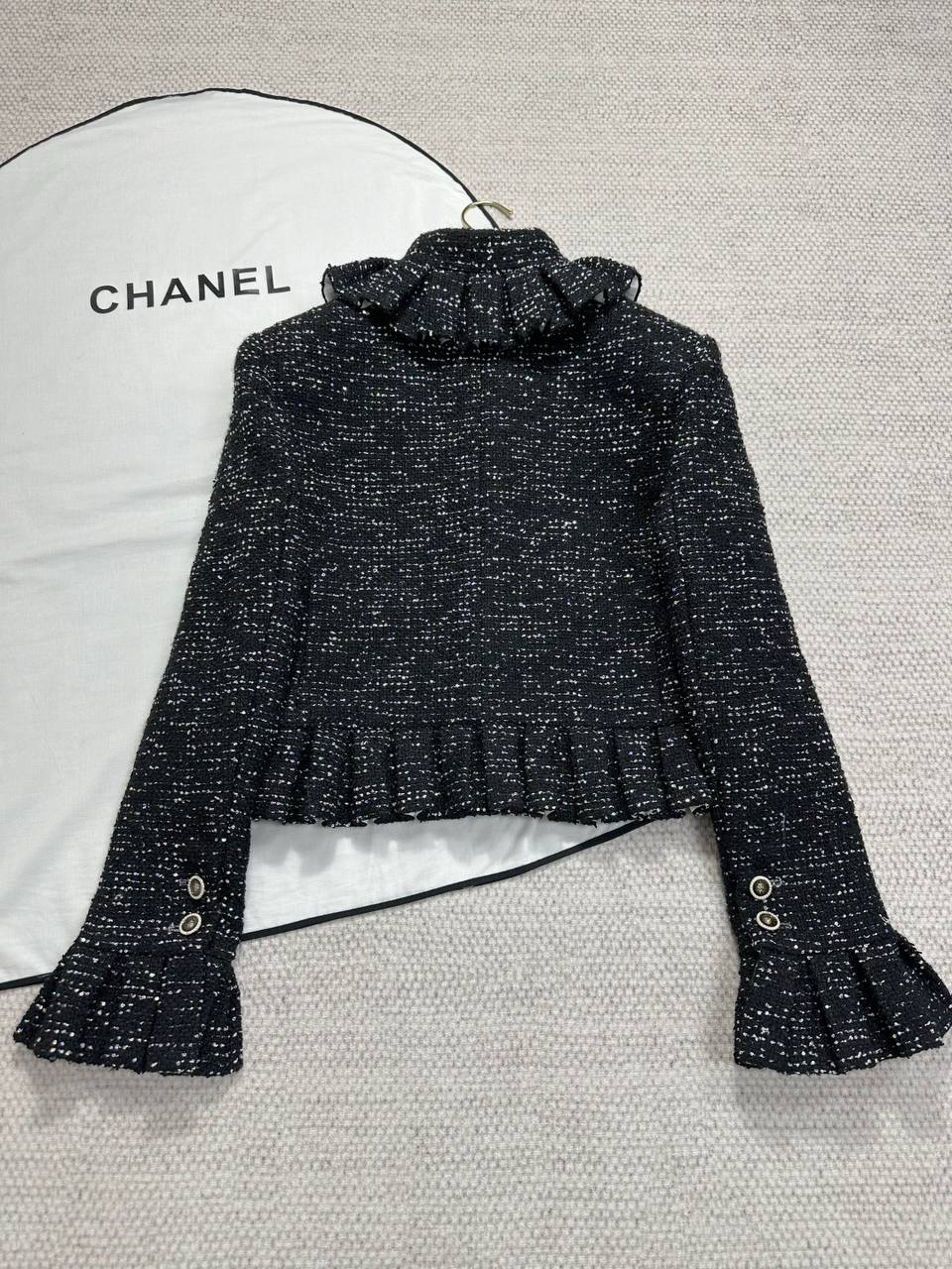 Chanel 25 Ekose Desen Tüvit Ceket