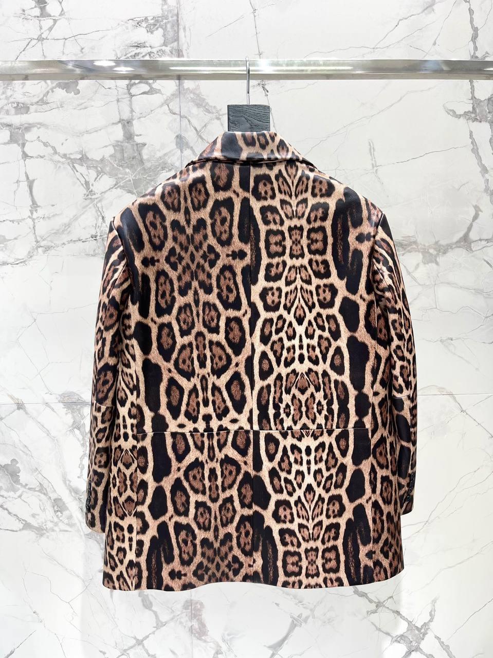 Yves Saint Laurent Deri Leopar Ceket - Glimmer of Luxury