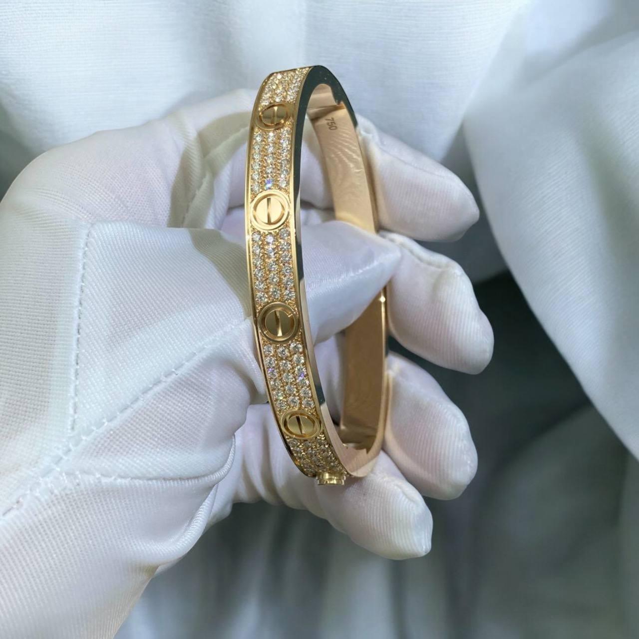 Cartier Love Pırlanta Bileklik, Beden 17 - Glimmer of Luxury