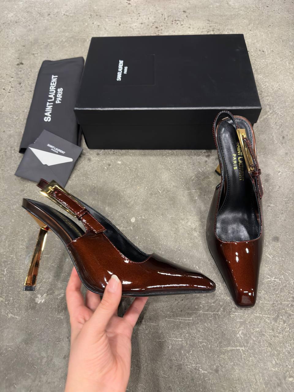 Saint Laurent Lee Arkadan Bağlamalı Topuklu Ayakkabı - Glimmer of Luxury