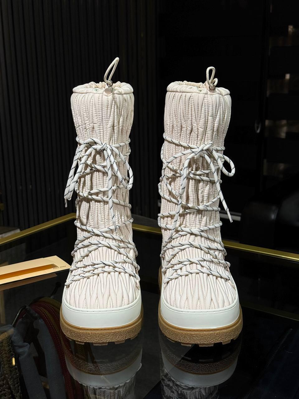 Miu Miu Uzun Kar Botu Beyaz - Glimmer of Luxury