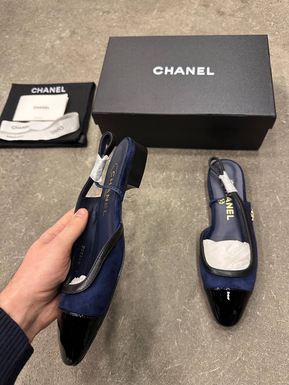 Chanel Elastik Ayak Bileği Kayışı Arkası Açık Ayakkabı - Glimmer of Luxury