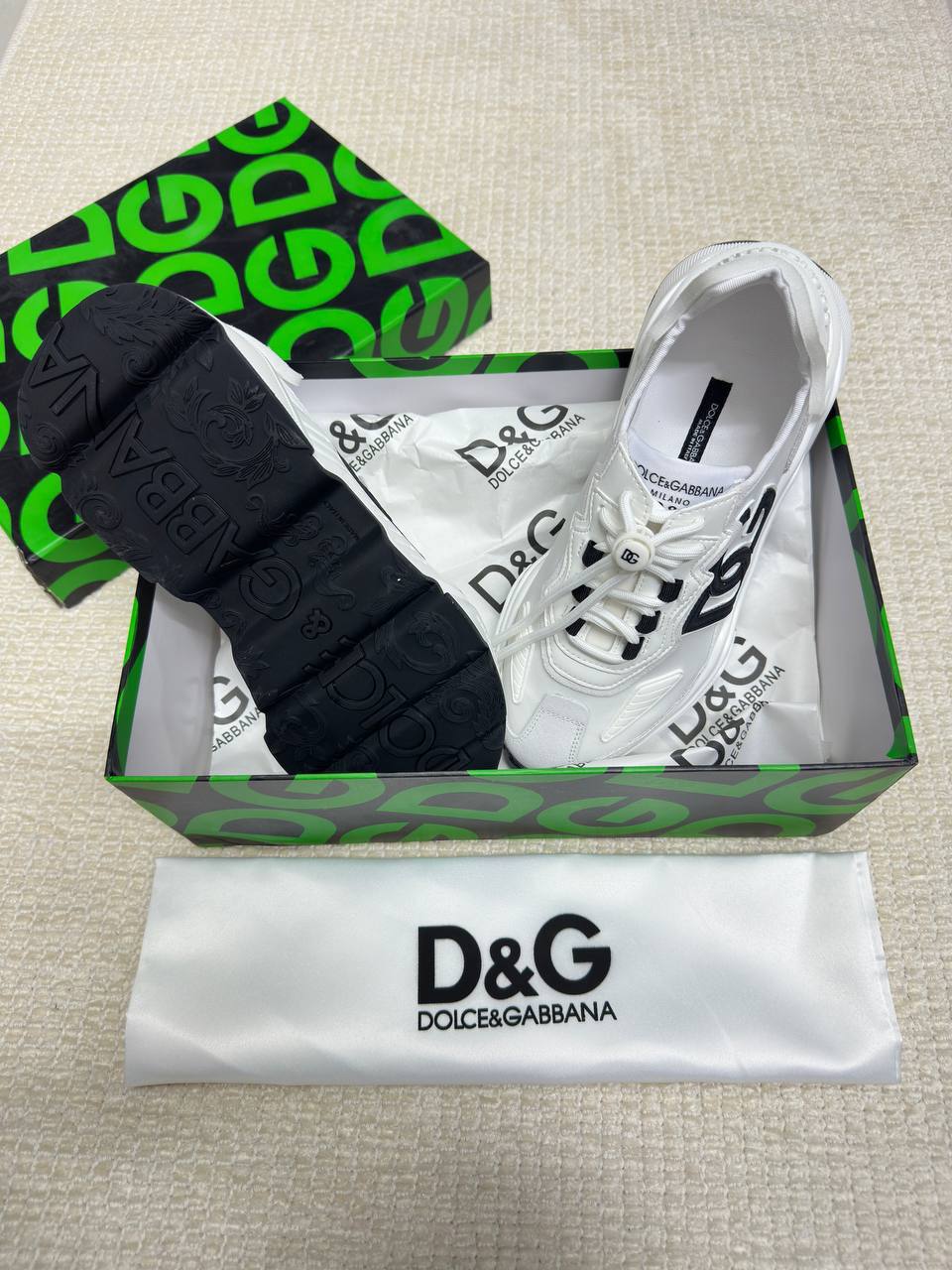 Dolce Gabbana Mixed Material Daymaster Sneakers