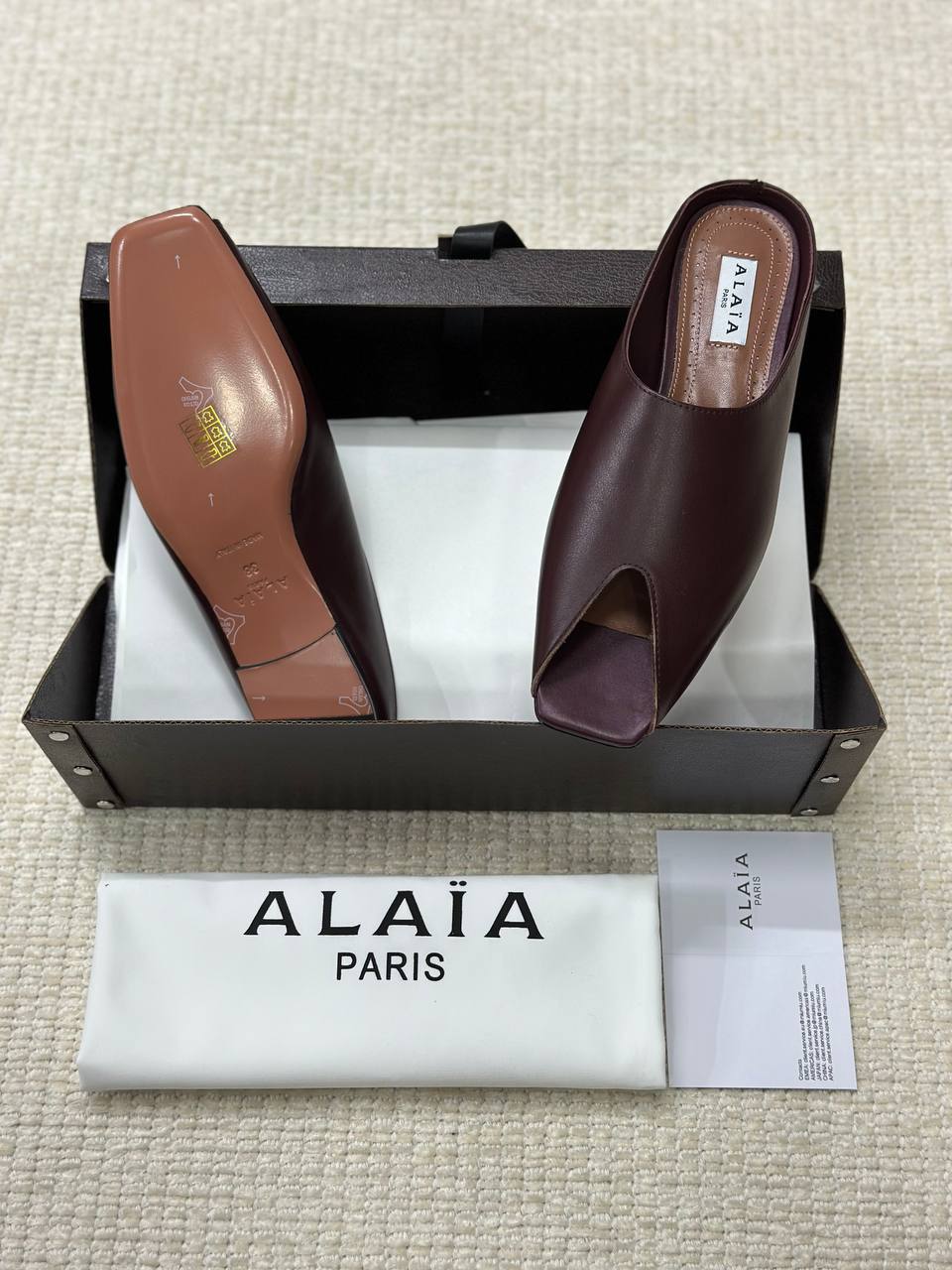 Alaia Spika Flat Calfskin Shoes