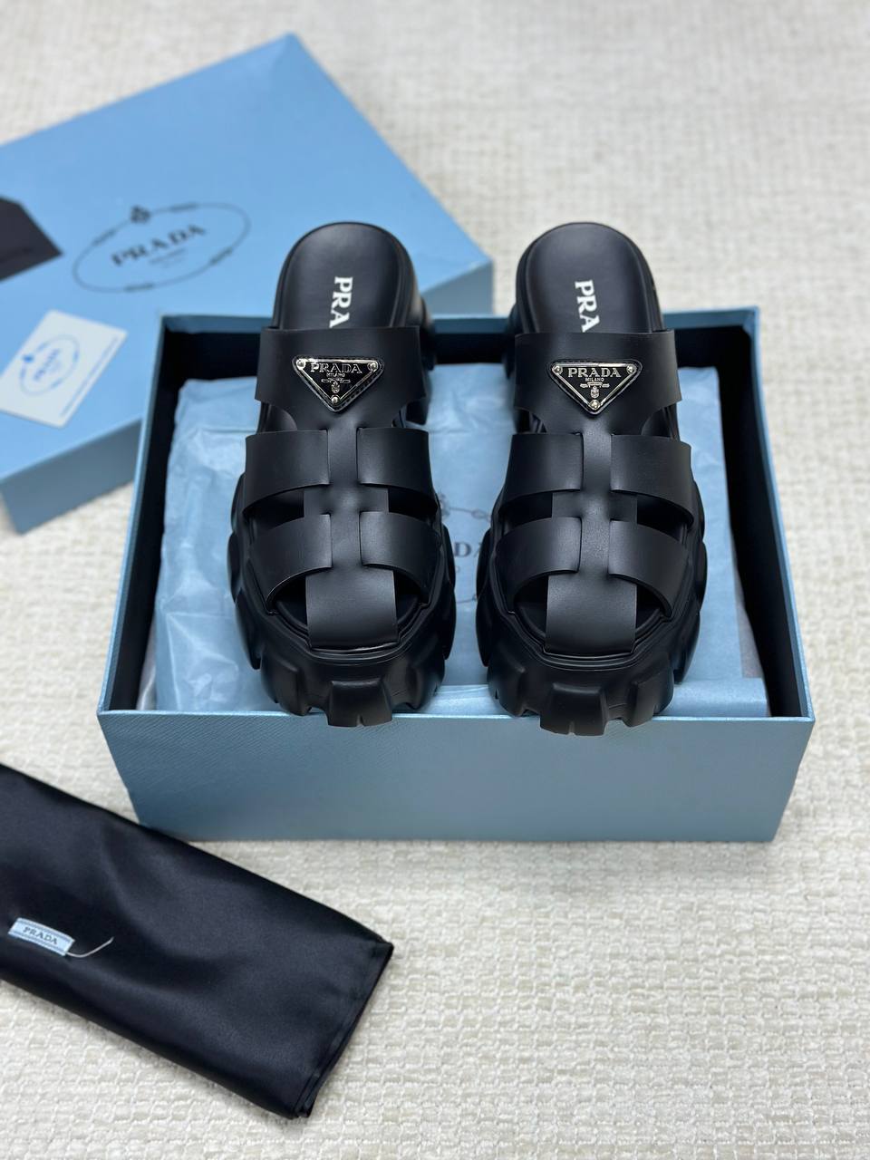 Prada Monolith Slippers