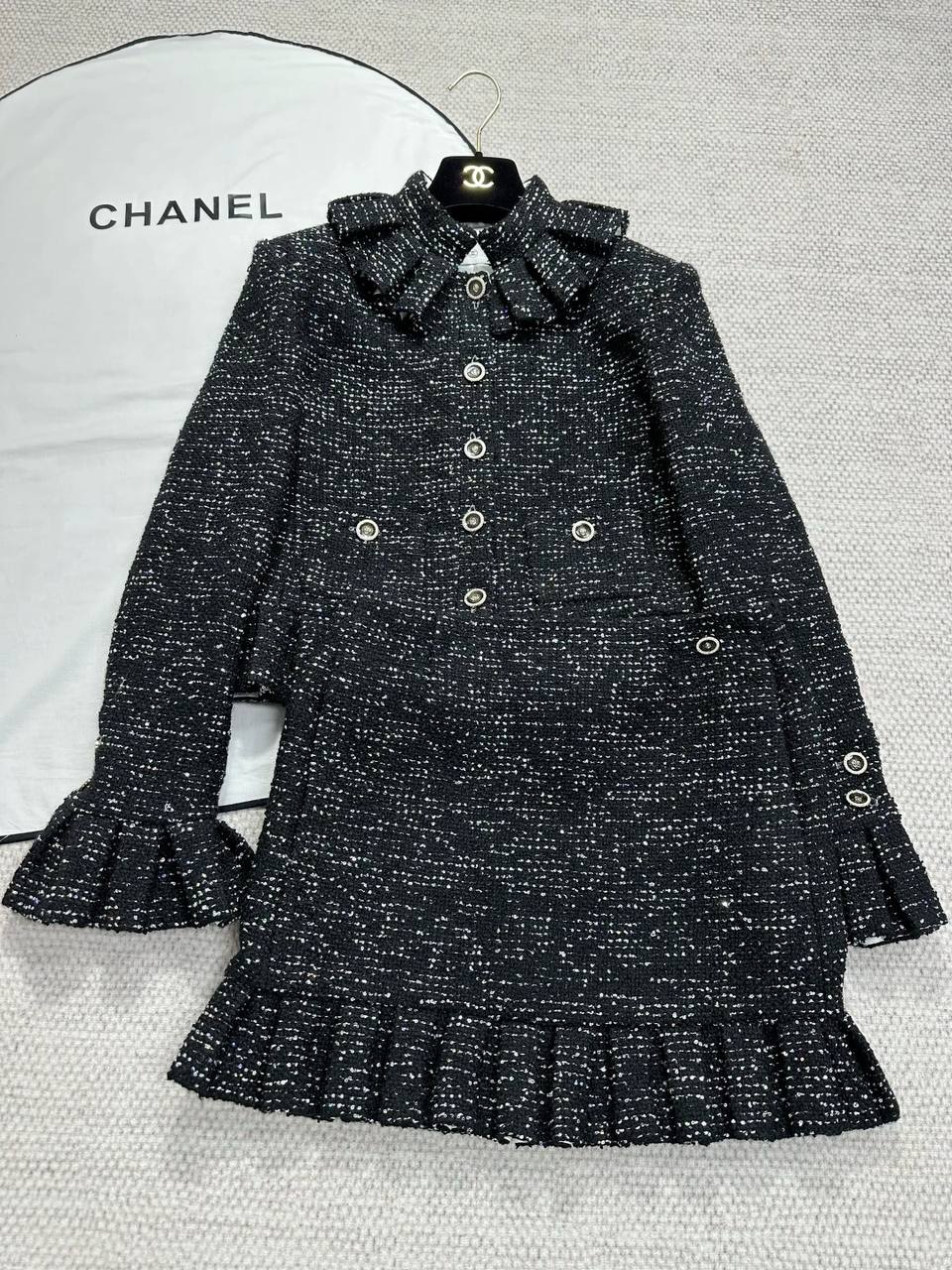 Chanel 25 Ekose Desen Tüvit Ceket
