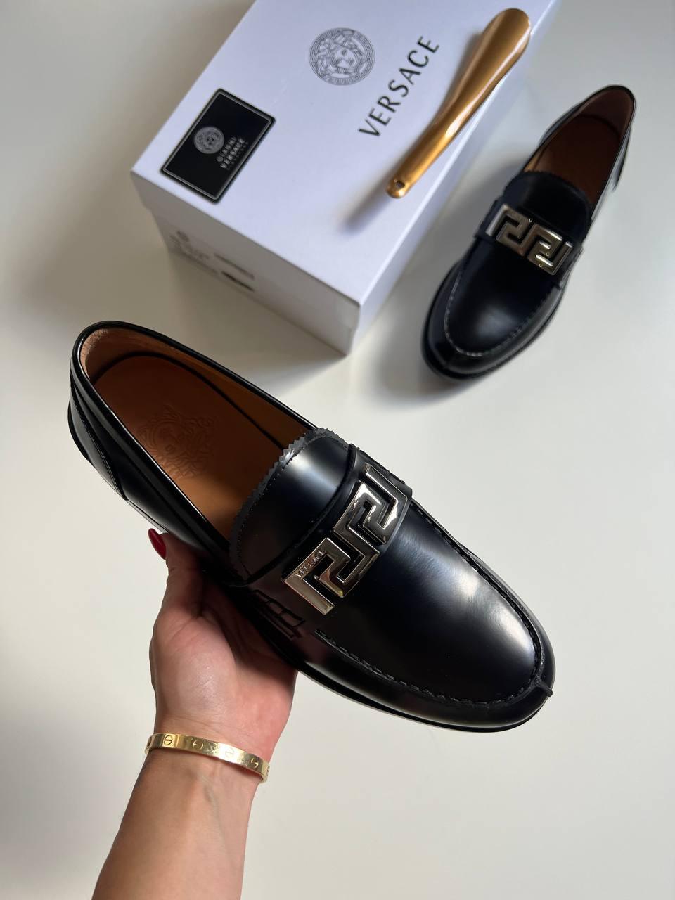Versace Siyah Erkek Deri Loafer - Glimmer of Luxury
