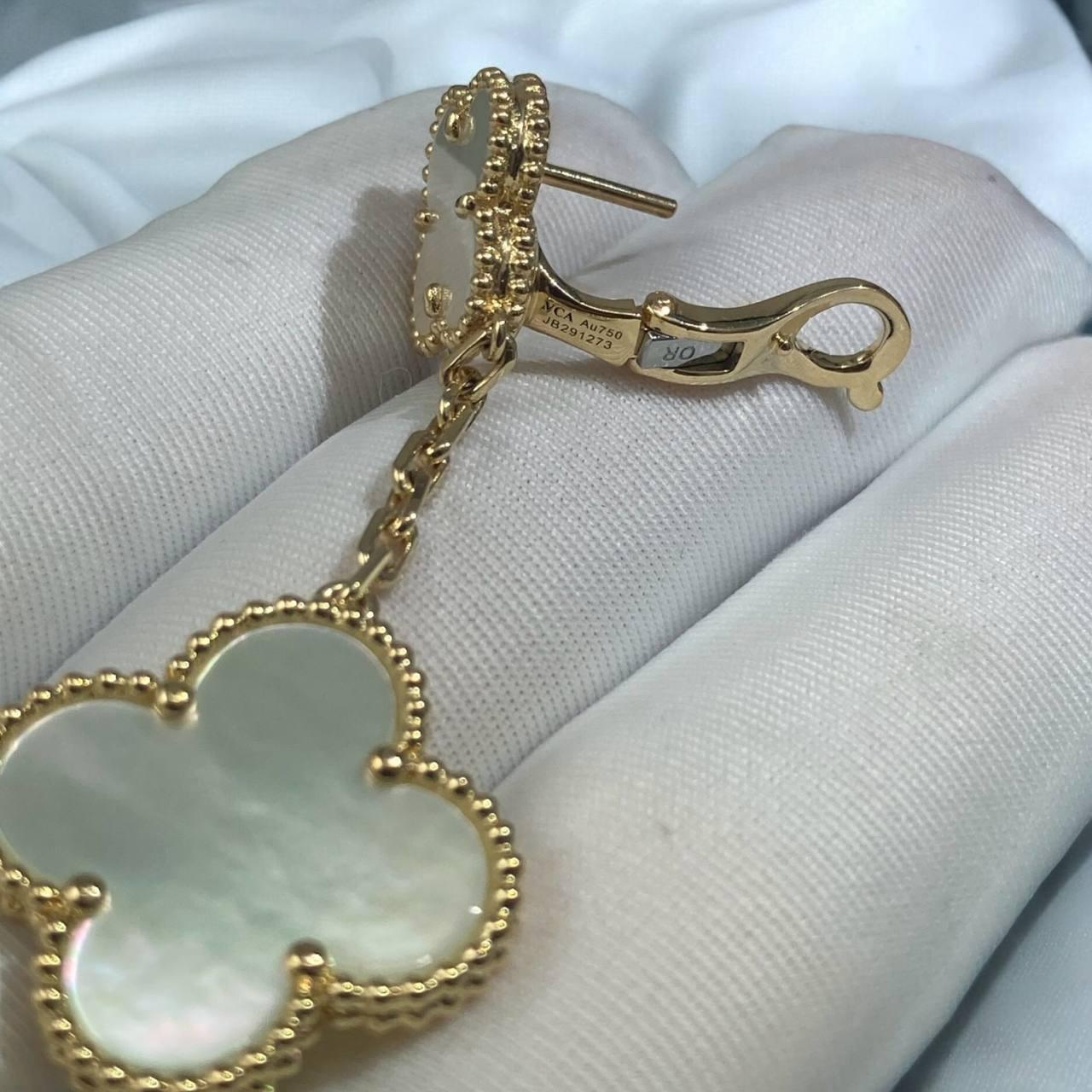 VCA Sedef Küpe 18 Ayar Altın - Glimmer of Luxury